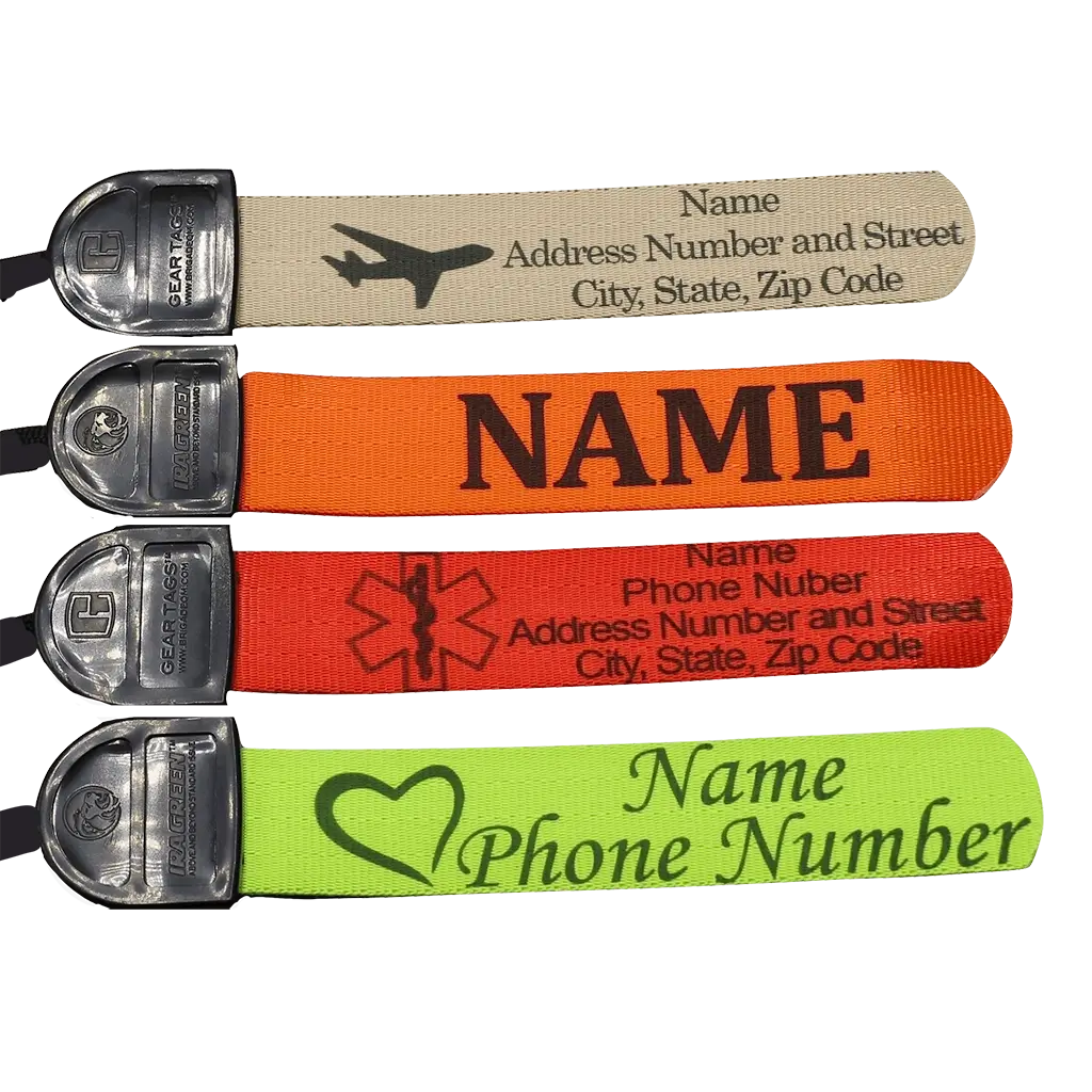Custom Mini Gear Tags For Luggage and Bags 2 Pack