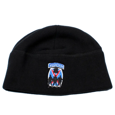 10th Mountain Division Embroidered Polartec Micro-Fleece Hat Black