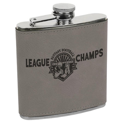 Personalized Whiskey Flask - Gray