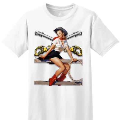 Army Cavalry Pin Up Branch Tees
