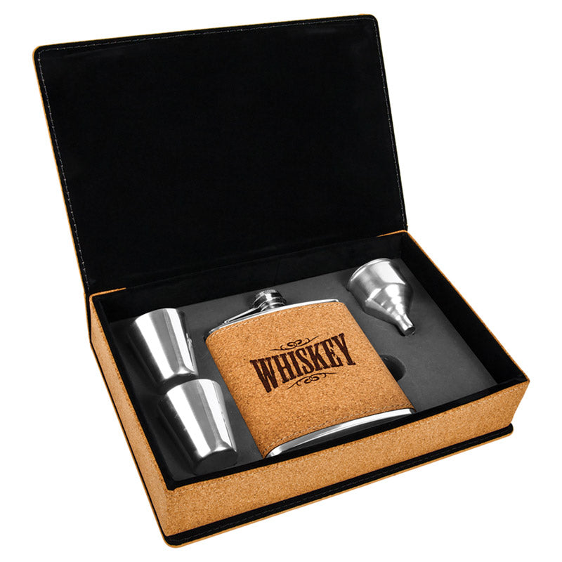 Personalized Cork Flask Gift Box Set
