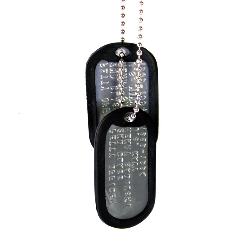Personalized Military Dog Tags with Silencers; Custom Authentic