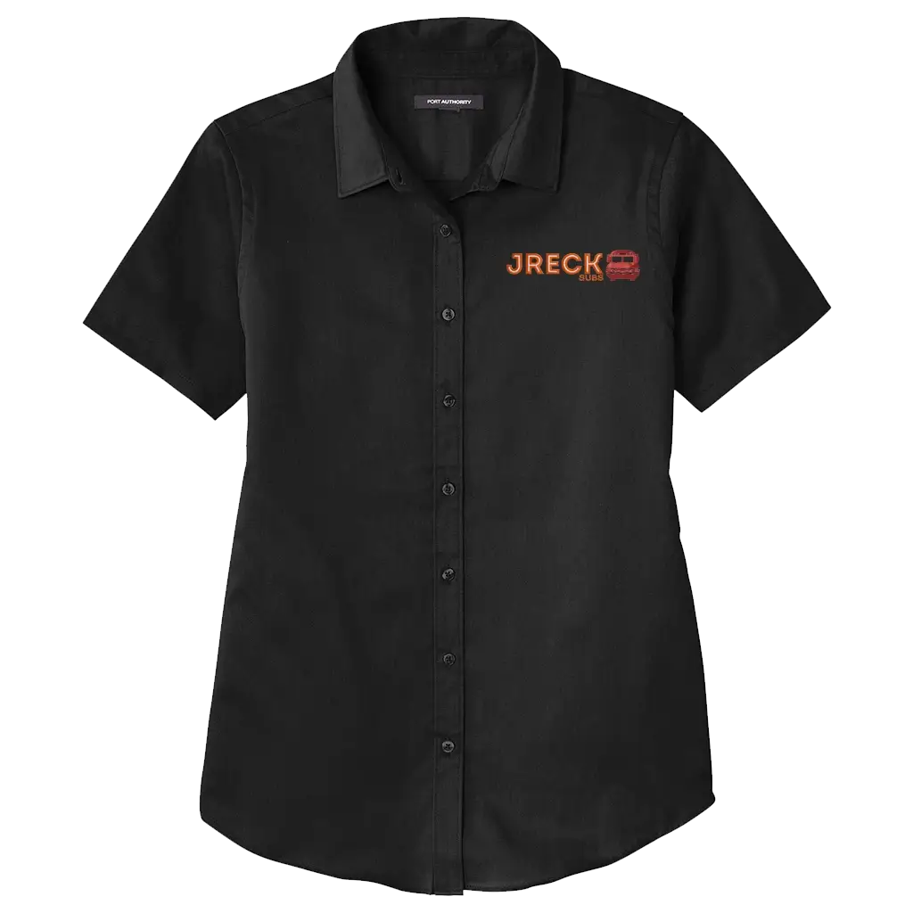 JRECK's Short Sleeve Female Button-Down Shirt