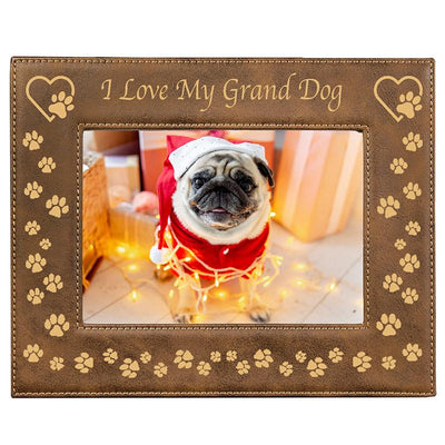 I Love My Dog Faux Leather Picture Frame - 5" X 7"