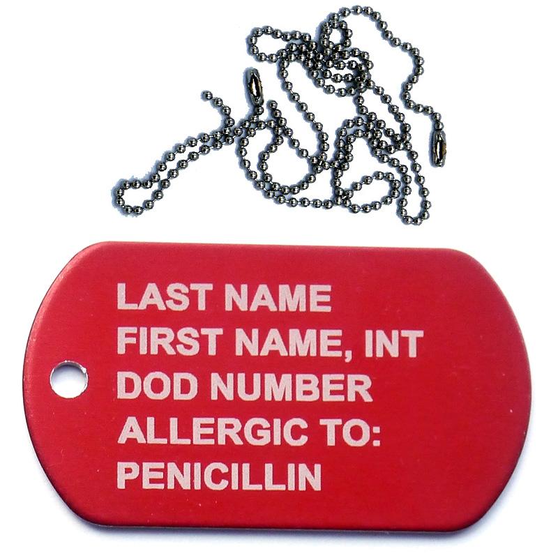 Red dog tags cheap