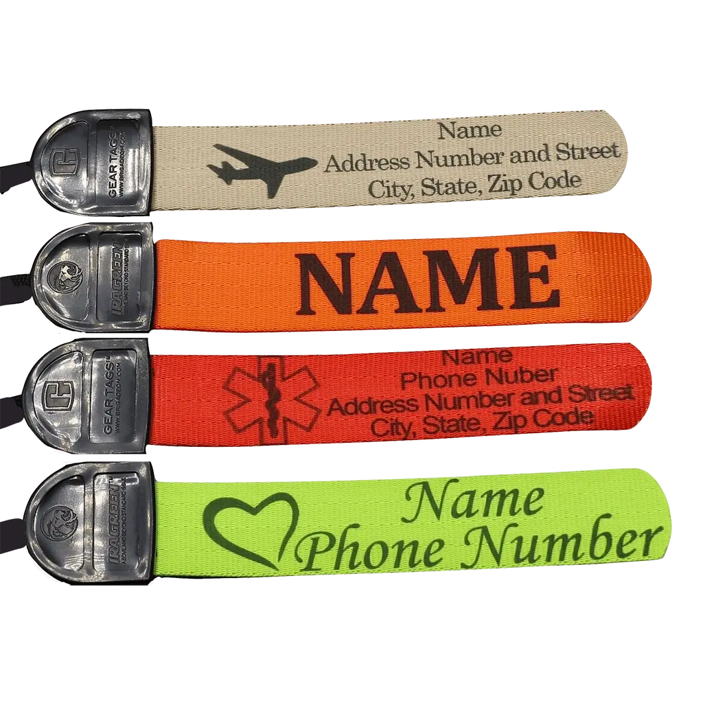 Custom Luggage Tag Personalized Embroidered Gear Tags 3 Pack